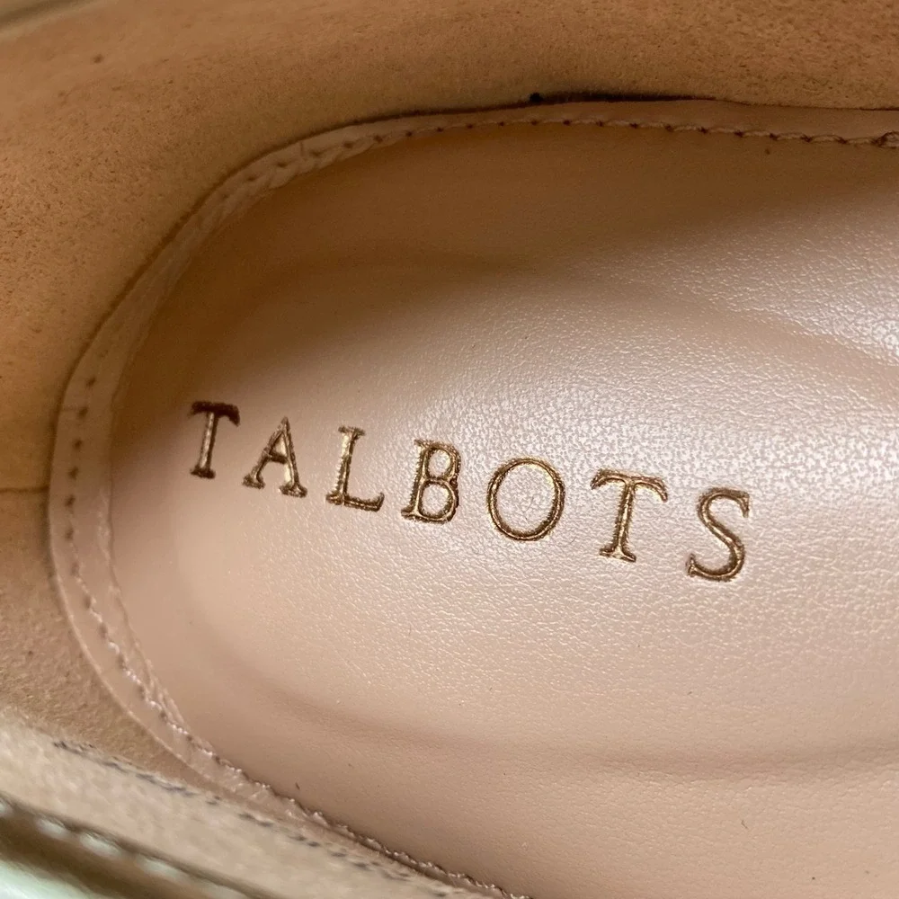 Talbots Audrey Metallic Gold Nappa Square Toe Loafer Flats Size 9M‎